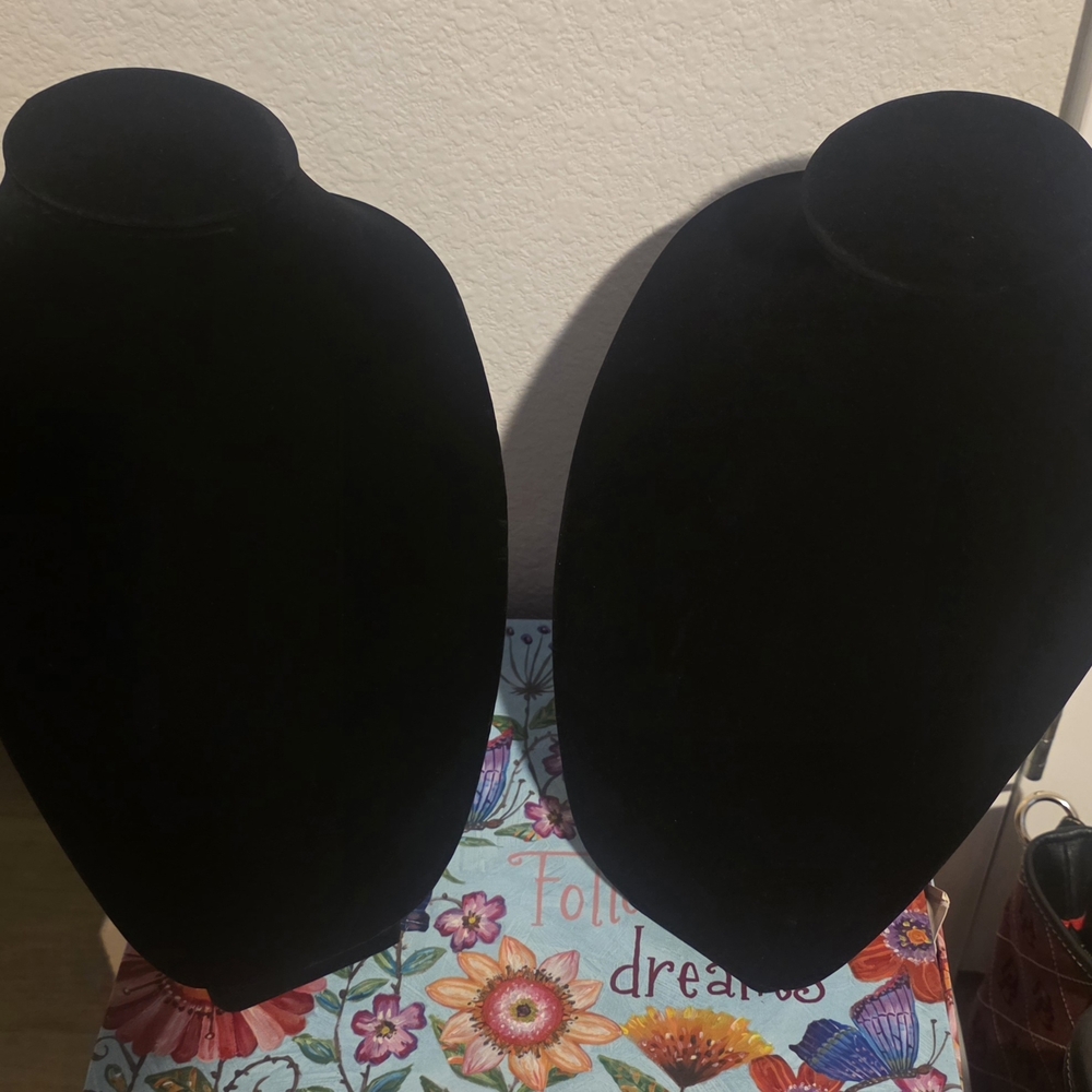Black Necklace Display Stands 12 Inches Tall